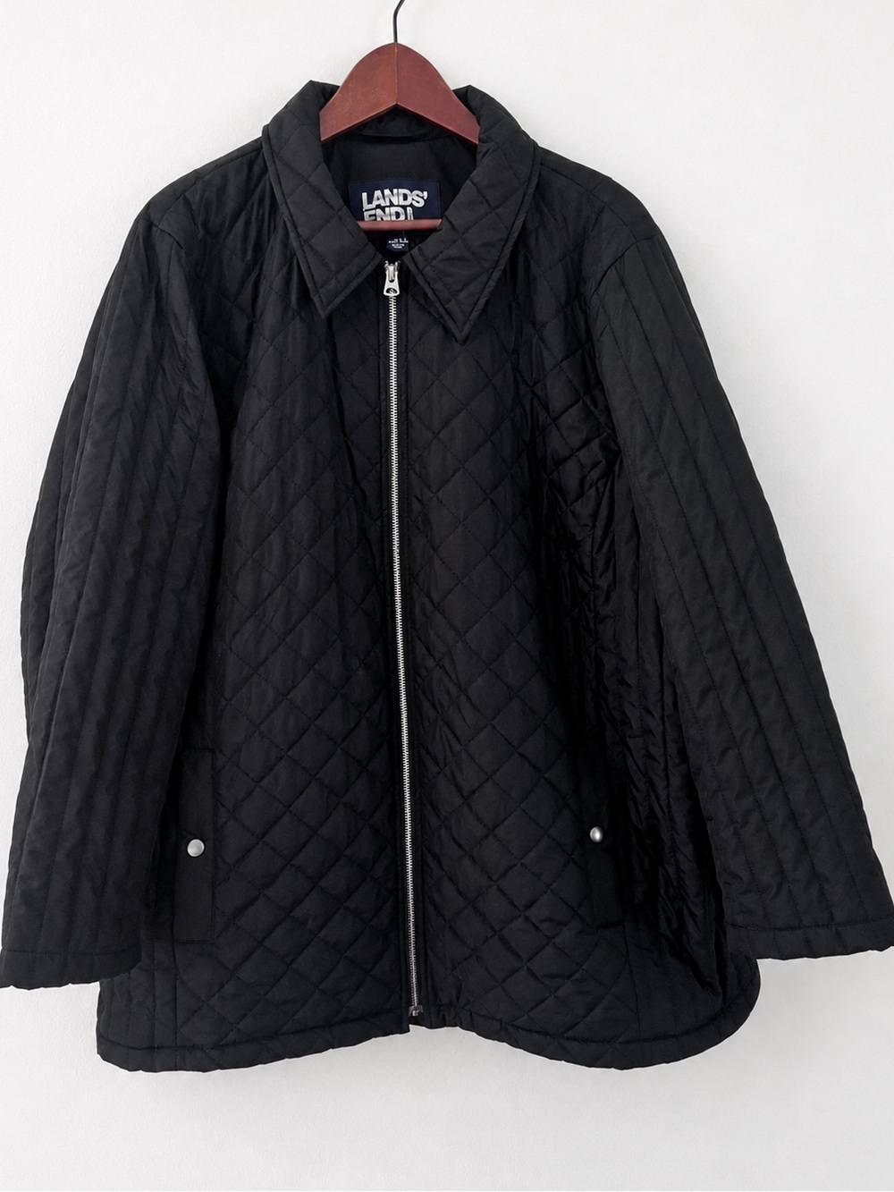 Lands' End Quilted Permaloft Zip Front Barn Coat Chore Jacket Women's Size 2X